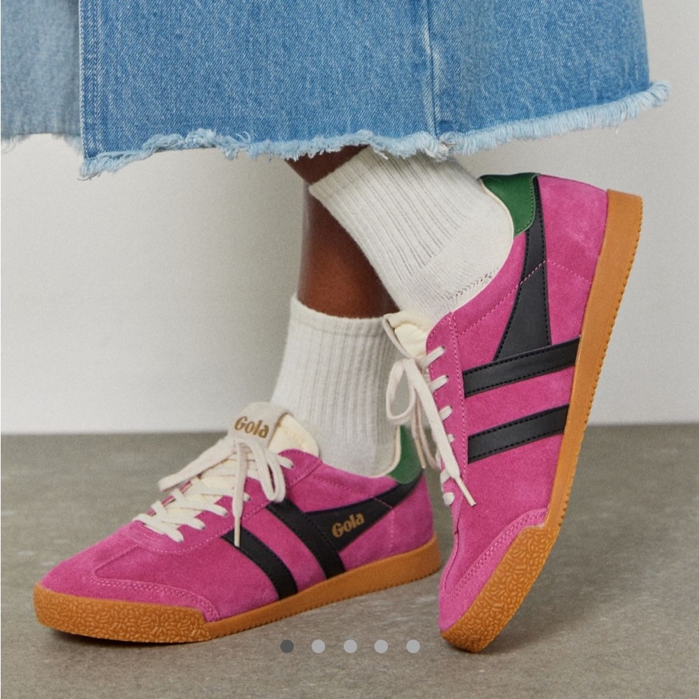 Gola Elan Sneaker Fuchsia + Black + Evergreen